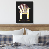 Toile Harry Potter | HUFFLEPUFF™ Blaireau Aquarelle (Insitu(Chambre))