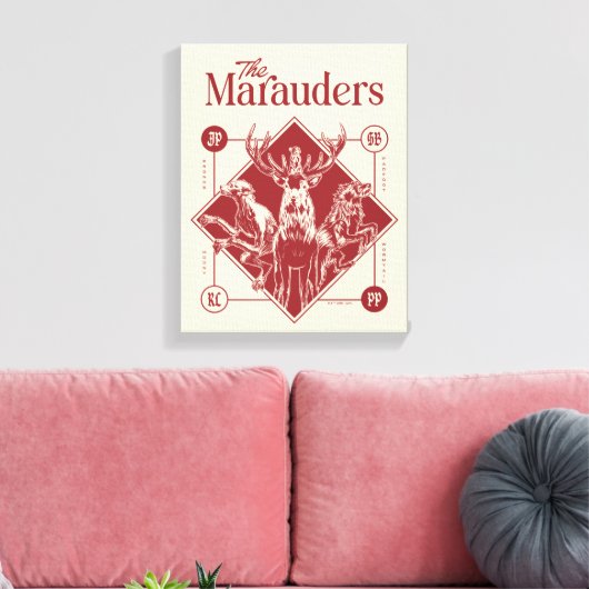 Toile HARRY POTTER™ Les Marauders Animagus Graphisme (Insitu(Salon))
