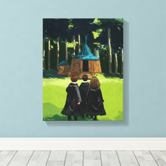 Toile HARRY POTTER™, Ron, & Hermione à Hagrid's Hut (Insitu (Plancher de Bois))