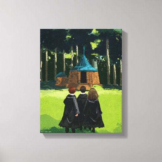 Toile HARRY POTTER™, Ron, & Hermione à Hagrid's Hut (Recto)