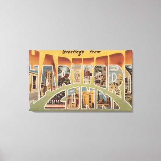 Toile Hartford, Connecticut - Scènes de grandes lettres  (Recto)