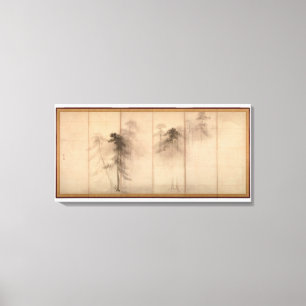 Toile Hasegawa Tohaku Pins 16ème siècle faon japonais