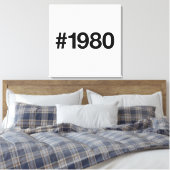Toile Hashtag 1980 45 Anniversaire (Insitu(Chambre))