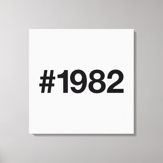 Toile Hashtag 1982 43 Anniversaire (Recto)