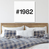 Toile Hashtag 1982 43 Anniversaire (Insitu(Chambre))