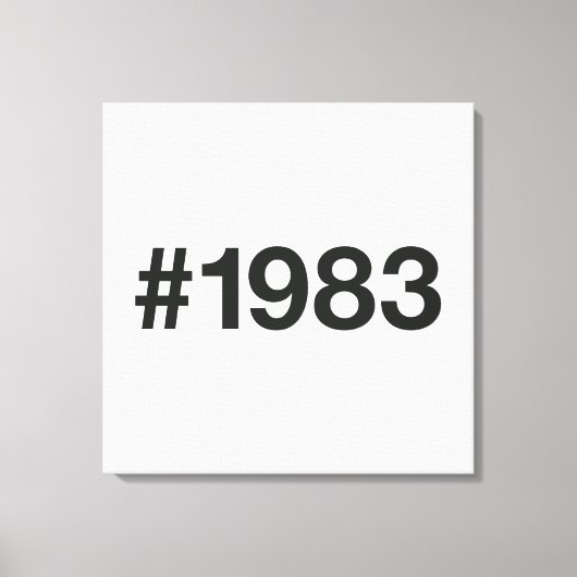 Toile Hashtag 1983 42 Anniversaire (Recto)