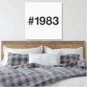 Toile Hashtag 1983 42 Anniversaire (Insitu(Chambre))