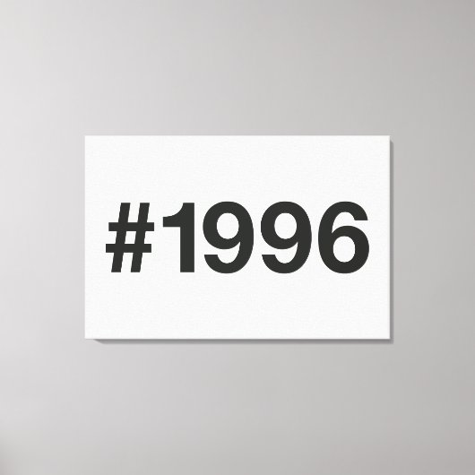 Toile Hashtag 29 Anniversaire 1996 (Recto)