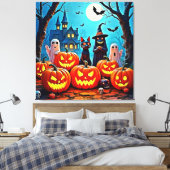 Toile Haunted Halloween conception de nuit (Insitu(Chambre))