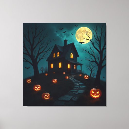 Toile Haunted House Premium Wrapped Canvas (Recto)