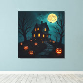 Toile Haunted House Premium Wrapped Canvas (Insitu (Plancher de Bois))