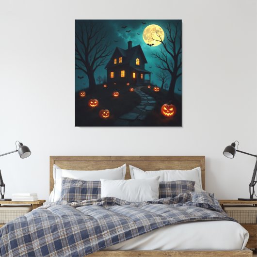 Toile Haunted House Premium Wrapped Canvas (Insitu(Chambre))