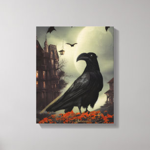Toile Haunted House Raven