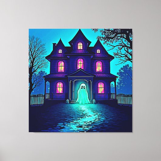 Toile Haunween Ghost House Design (Recto)