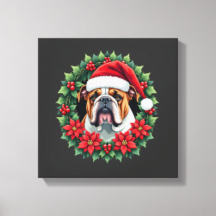 Toile Haut de tank drôle de Noël Bouledogue Anglais