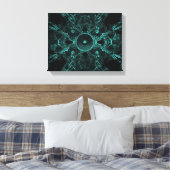 Toile Haut-parleur de musique verte sur un arrière - pla (Insitu(Chambre))