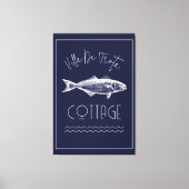 Toile Haute conception Lake House Bleu foncé (Recto)