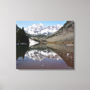 Toile Haute montagne rocheuse Maroon Bells Colorado