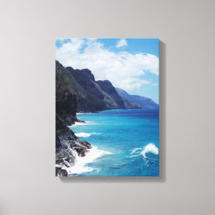 Toile Hawaï, Kauai, Vagues de l'océan Pacifique