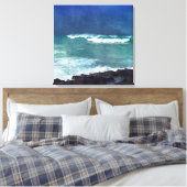 Toile Hawaii Aqua Blue Ocean Waves Surf Sea Water Storm (Insitu(Chambre))
