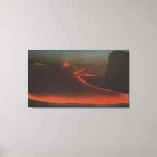 Toile Hawaii - Vue des sentiers de lave d'Active