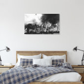 Toile Hawaii - Vue du champ de canne à sucre sur le feu (Insitu(Chambre))