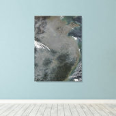 Toile Haze au-dessus de la Chine orientale (Insitu (Plancher de Bois))