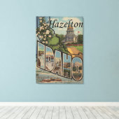 Toile Hazelton, Idaho - Scènes de grandes lettres (Insitu (Plancher de Bois))