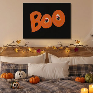 Toile Hé Boo Est-ce que je t'ai trop fait peur Typograph