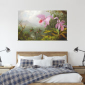 Toile HEADE - Deux colibris Sun Angel sur une branche - (Insitu(Chambre))