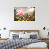 Toile Heade - Orchidée de Cattleya et trois colibris (Insitu(Chambre))