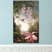 Toile HEADE - Orchidées et orchidées Spray avec Humminbi (Insitu (Plancher de Bois))