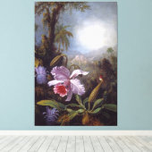 Toile HEADE - Orchidées, fleurs de passion et colibri (Insitu (Plancher de Bois))