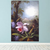 Toile HEADE - Orchidées, fleurs de passion et colibri (Insitu (Plancher de Bois))