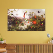Toile HEADE - Paysage tropical avec dix colibris - (Insitu(Salon))