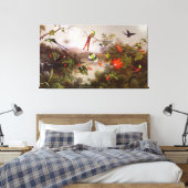 Toile HEADE - Paysage tropical avec dix colibris - (Insitu(Chambre))
