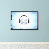 Toile HEADPHONES Bat Bar Mitzvah Panneau d'ouverture de (Insitu (Plancher de Bois))