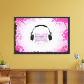 Toile HEADPHONES Bat Bar Mitzvah Panneau d'ouverture de  (Insitu(Salon))