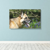 Toile Headshot 3 du berger allemand (Insitu (Plancher de Bois))