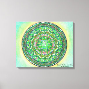 Toile Heart Chakra Mandala Canvas Art