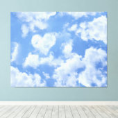 Toile Heart Cloud Ciel mignon Moderne Lovely Light Blue  (Insitu (Plancher de Bois))
