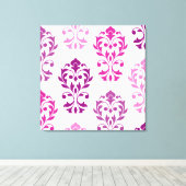 Toile Heart Damask Art I Pink Plums White (Insitu (Plancher de Bois))