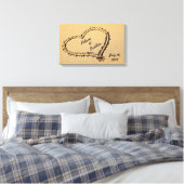 Toile Heart in the Sand Canvas Art Print (Insitu(Chambre))