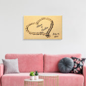Toile Heart in the Sand Canvas Art Print (Insitu(Salon))