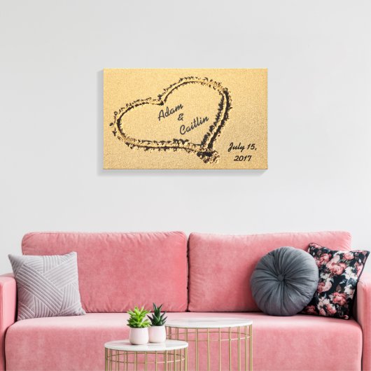 Toile Heart in the Sand Canvas Art Print (Insitu(Salon))