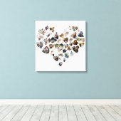 Toile Heart Photo Collage 39 Photos Saint-Valentin (Insitu (Plancher de Bois))