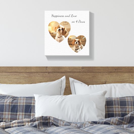 Toile Heart-Shaped Dog Design – “Happiness on Four Paws” (Insitu(Chambre))