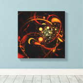 Toile Heartbeat Abstrait Art noir et blanc (Insitu (Plancher de Bois))