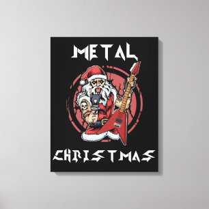 Toile Heavy metal Christmas Santa Rock Horns Metalhead