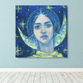 Toile Hécate, Déesse de la Lune, peinture pastel, imagin (Insitu (Plancher de Bois))